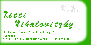 kitti mihalovitzky business card